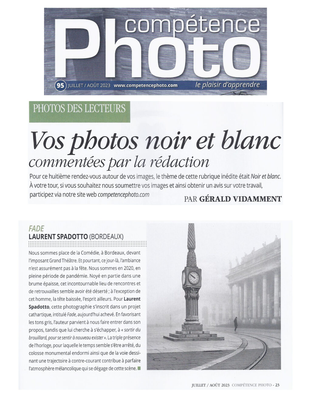 Competence Photo - Laurent Spadotto, artiste photographe à Bordeaux